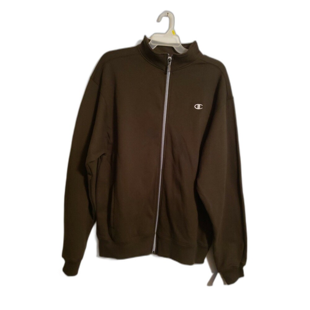 Champion Eco Men’s Full Zip Fleece Lined Dark Olive Jacket Size XL